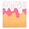 ALAZA White Ice Cream Waffle Dishwasher Magnet Cover Sticker Decorative Refrigerator Magnet Panel Decal Cover for Home Kitchen Appliance Decor view 1