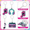 Metacipher 48 Pcs Adorable Musical Note Keychain Music Party Favors Gift for Music Lover Musical Note Themed Keychain view 2