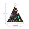 Lbacwy Retro 80s 90s Pattern Christmas Hat Santa Hat Adults Xmas Hats For Costume Party Accessory Decoration view 3