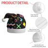 Lbacwy Retro 80s 90s Pattern Christmas Hat Santa Hat Adults Xmas Hats For Costume Party Accessory Decoration view 4