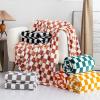 3040in Checkered Print Blanket, Leopard-print Flannel Cover, Christmas Decorations, Machine Washable, Gift-ready, Suitable for All Seasons, Cozy, Soft(Emerald green) view 4