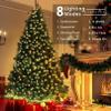 Cascading Twinkle Lights for Christmas Tree, Christmas Tree Waterfall Lights, 8 Modes Cascading Tree Twinkle Fairy Lights Warm White Silver Wire (Warm,2m/6.56ft 20 Strips 400 Lights) view 2
