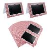HEVSTIL 30 Pcs Red Gingham Picnic Place Cards for Table Setting, Double Sided Name Cards Blackboard Labels Stylish Table Cards for Food Labels, Table Numbers, Wedding & Birthday Decor view 3