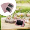 HEVSTIL 30 Pcs Red Gingham Picnic Place Cards for Table Setting, Double Sided Name Cards Blackboard Labels Stylish Table Cards for Food Labels, Table Numbers, Wedding & Birthday Decor view 4