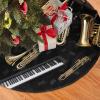 Musical Instruments Christmas Tree Skirt 48" Soft Plush Tree Collar Winter Xmas Tree Mat Farmhouse Xmas Ornaments Holiday Party Indoor Outdoor Christmas Decorations view 1