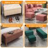 Upholstered Storage Bench with Lift Top, Ottoman Bench for End of Bed, Living Room, Entryway Organizer with Gold Metal Legs, Upholstered Seat with Hidden Storage(K,120*40*45cm/47.2*15.7*17.7in) view 2