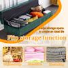 Upholstered Storage Bench with Lift Top, Ottoman Bench for End of Bed, Living Room, Entryway Organizer with Gold Metal Legs, Upholstered Seat with Hidden Storage(K,120*40*45cm/47.2*15.7*17.7in) view 3