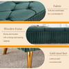 Upholstered Storage Bench with Lift Top, Ottoman Bench for End of Bed, Living Room, Entryway Organizer with Gold Metal Legs, Upholstered Seat with Hidden Storage(K,120*40*45cm/47.2*15.7*17.7in) view 4