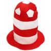 JEATHA Striped Felt Stovepipe Hats Soccer Party Hats Plush Football Hat Football Games Headdress Red White One Size view 1