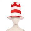 JEATHA Striped Felt Stovepipe Hats Soccer Party Hats Plush Football Hat Football Games Headdress Red White One Size view 4