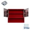 Wall Cabinet with Open Shelf, Stainless Steel Resistant, Locking Doors, Office Storege Cabinet, 36" W x 12" D x 30" H (Red, 36" W x 12" D x 30" H) view 3