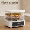 Fabater Food Dehydrator, 5 Stackable Trays Dryer Machine, Electric Jerky Dryer with Adjustable 72H Timer & Temperature Control, Prepare Fruits, Jerky, Vegetables, Meats & Dog Treats (US) view 2