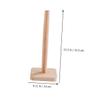 BESPORTBLE Wooden Paper Towel Holder Vertical Roll Stand Non-Slip Base Kitchen Countertop Organizer for Standard Bathroom and Kitchen Paper Towels view 4