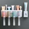 Home Bathroom Non Perforated Wall Mounted Toothbrush Holder Set view 1