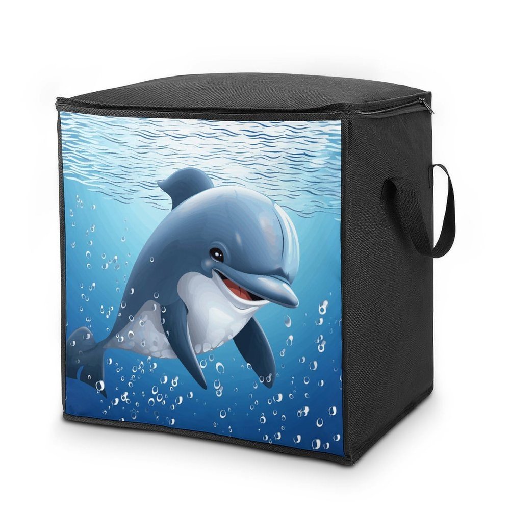 Baby Dolphin Storage Bag-Closet Organizers And Storages Containers Bins with Sturdy Zipper for Quilts Clothes Organization Space Saver