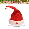 SHITOOMFE Christmas Hat, Santa Hat Singing and Dancing Electric Christmas with Bell Plush Velvet Cap for New Year Party Supplies view 4
