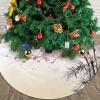 Cherry Blossoms Tree Zen Christmas Tree Skirt 48" Soft Plush Tree Collar Winter Xmas Tree Mat Farmhouse Xmas Ornaments Holiday Party Indoor Outdoor Christmas Decorations view 3
