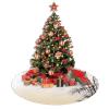 Cherry Blossoms Tree Zen Christmas Tree Skirt 48" Soft Plush Tree Collar Winter Xmas Tree Mat Farmhouse Xmas Ornaments Holiday Party Indoor Outdoor Christmas Decorations view 4