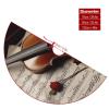 Christmas Tree Skirt 36Inch, Festive Soft Violin Sheet Music Tree Skirt with Red Stitched Edge for Xmas, Fits Artificial & Real Christmas Trees, Winter Holiday Tree Mat for Home Party Decorations view 2