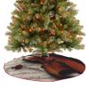 Christmas Tree Skirt 36Inch, Festive Soft Violin Sheet Music Tree Skirt with Red Stitched Edge for Xmas, Fits Artificial & Real Christmas Trees, Winter Holiday Tree Mat for Home Party Decorations view 4