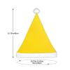 ZASJTO yellow Christmas Hat for Adults - Soft Santa Hat for Women and Men Suitable for Holiday Parties and Winter Events view 3