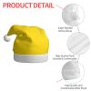 ZASJTO yellow Christmas Hat for Adults - Soft Santa Hat for Women and Men Suitable for Holiday Parties and Winter Events view 4