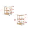 3-Tier Audio Rack with Wheels, Adjustable AV Media Stand, Modern Stereo Cabinet, Metal Frame TV Stand for Living Room, Meeting Room, Recording Studio (White, 52.5x40x83CM) view 2