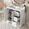 Bathroom Vanity,36-inch,w/Ceramic Sink, Soft-Close Doors,3 Drawers,Adjustable Shelf,Ample Storage Cabinet for Space-Saving Organization,Free-Standing Modern Design Bathrooms Remodel,White view 1
