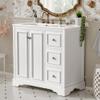 Bathroom Vanity,36-inch,w/Ceramic Sink, Soft-Close Doors,3 Drawers,Adjustable Shelf,Ample Storage Cabinet for Space-Saving Organization,Free-Standing Modern Design Bathrooms Remodel,White view 2
