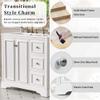 Bathroom Vanity,36-inch,w/Ceramic Sink, Soft-Close Doors,3 Drawers,Adjustable Shelf,Ample Storage Cabinet for Space-Saving Organization,Free-Standing Modern Design Bathrooms Remodel,White view 4