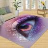 2x3 Fashionable Women Rugs for Entryway - Eyes Small Area Rugs, Sequin Makeup Laundry Room Carpet Non Slip Accent Throw Rug for Bathroom Kitchen Sink Front Door view 3