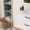 Bathroom Vanity,31.5" Wall-Mounted Floating,Cabinet w/Sink Combo,Soft-Close System,2 Extra-Large Drawers,Solid Wood Construction for Modern Space-Saving Storage Solution,Narrow Shelves,White view 2