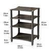 3-Tier Corner AV Media Stand, Modern Audio-Video Storage Cabinet for Living Room, Gaming & Recording, Entertainment Center with Adjustable Shelves for Stereo Components view 2