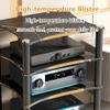 3-Tier Corner AV Media Stand, Modern Audio-Video Storage Cabinet for Living Room, Gaming & Recording, Entertainment Center with Adjustable Shelves for Stereo Components view 3