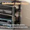 3-Tier Corner AV Media Stand, Modern Audio-Video Storage Cabinet for Living Room, Gaming & Recording, Entertainment Center with Adjustable Shelves for Stereo Components view 4