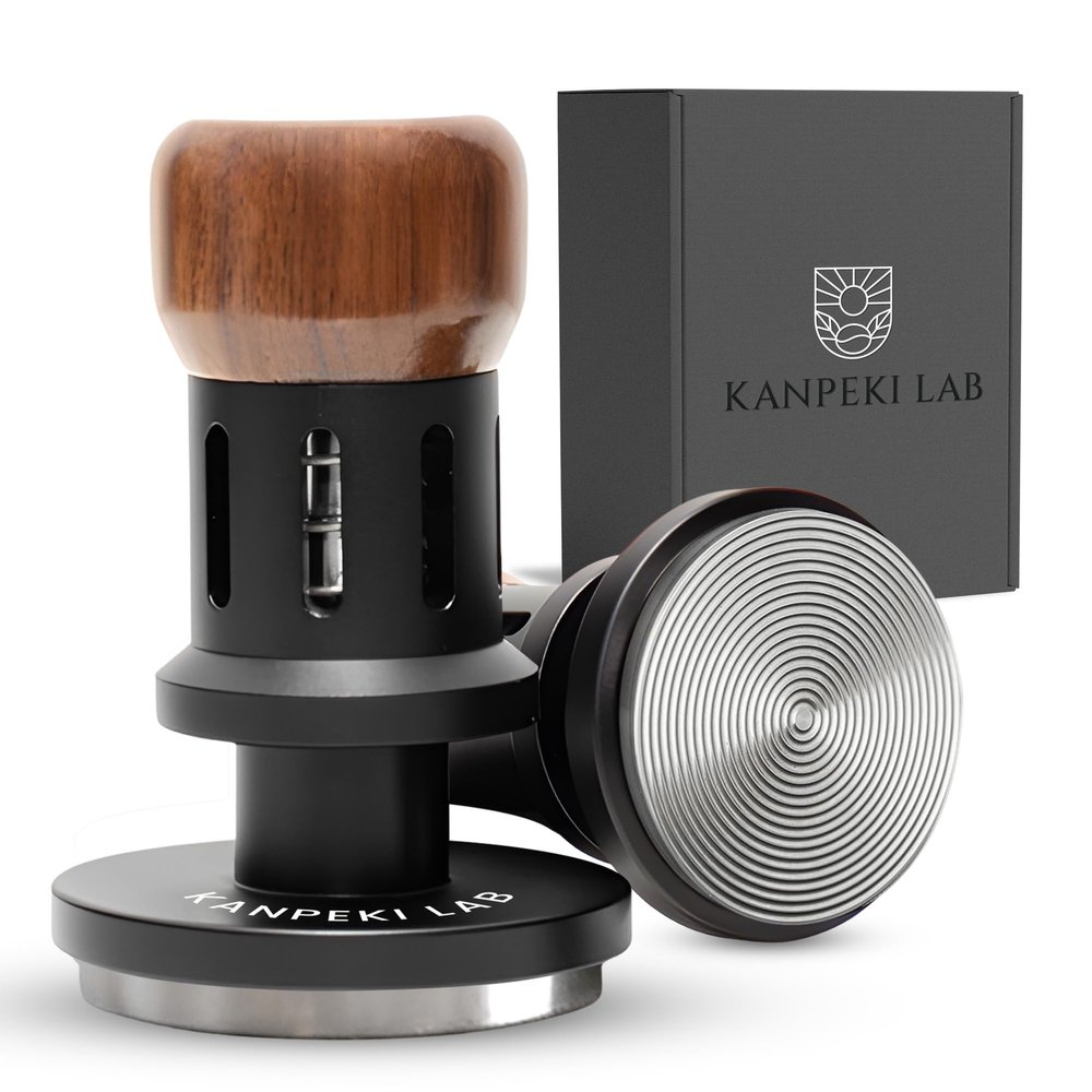 58mm Espresso Tamper Self-Leveling & Calibrated Coffee Tamper with Click Sound Feedback, Triple Spring Loaded Design - Fits 58mm Portafilter Basket