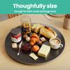 15.7" Lazy Susan Turntable 360 Sinteredstone Silent Anti-Slip Turntable, Table Top Centerpiece for Kitchen, Pantry, Spice Rack, Refrigerator & Dining Table, Black view 2