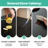 15.7" Lazy Susan Turntable 360 Sinteredstone Silent Anti-Slip Turntable, Table Top Centerpiece for Kitchen, Pantry, Spice Rack, Refrigerator & Dining Table, Black view 4