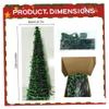 6ft Christmas Tree Pop-up Artificial Christmas Tree Slim Collapsible Artificial Pencil Tree for Indoor Outdoor Easy Install view 2