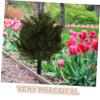 DOITOOL Weather-Resistant Artificial Topiary with Ground Spike Fake Outdoor Christmas Cypress Tree Evergreen Round Shrub for Front Porch and Indoor Garden Decor Easy Setup No Maintenance view 3