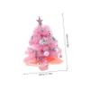 Pink Mini Tabletop Christmas Tree with Lights, 2ft Prelit view 2