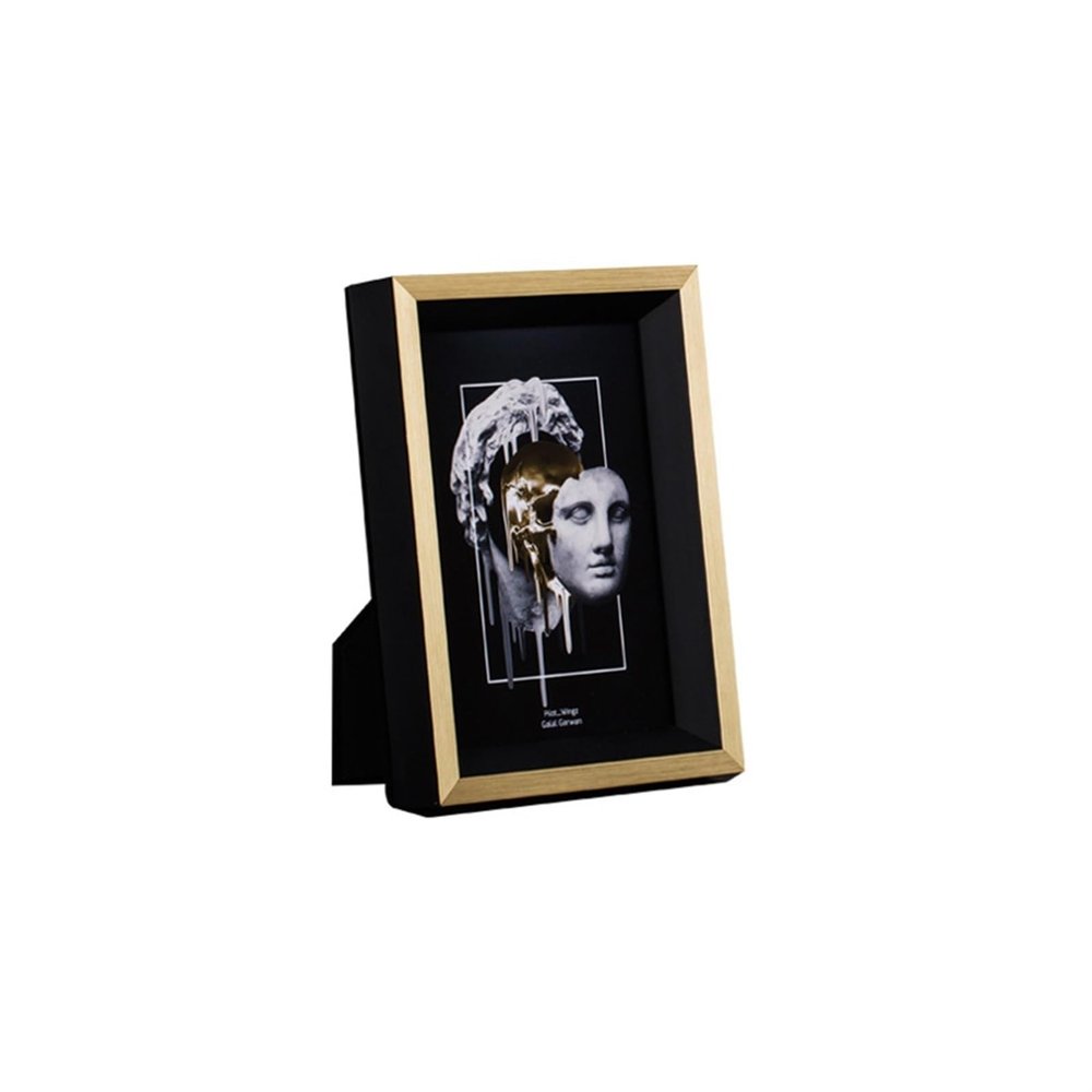 NUALLY Picture Frame, High Definition Photo Frame Luxury Beautiful Desk Top Crafts for Home Office Decorations(4x6 in)