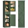 Tall Storage Cabinet with Door Shelves & Drawer, Kitchen Pantry Cabinet view 1