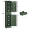 Tall Storage Cabinet with Door Shelves & Drawer, Kitchen Pantry Cabinet view 3