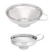 Keenso Household Stainless Steel Canning Funnel Cup Set with Wide Mouth, Highly Polished Kitchen Utensils, Suitable for Bottled and Canned Food, Set of 2 view 2