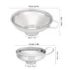 Keenso Household Stainless Steel Canning Funnel Cup Set with Wide Mouth, Highly Polished Kitchen Utensils, Suitable for Bottled and Canned Food, Set of 2 view 3