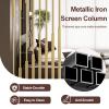 Modern Room Dividers Metal Slats, 5/8 pcs Privacy Screens with Adjustable Feet, Wall Separation Column Entrance Decor for Bedroom Living Room - Gold(5pcs-A,240cm/94in/7.9ft) view 4