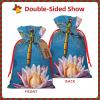 GZXDZSY Dragonfly Painting Print Extra Large Christmas Burlap Drawstring Reusable Gift Bags With Cards view 3
