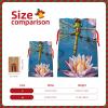 GZXDZSY Dragonfly Painting Print Extra Large Christmas Burlap Drawstring Reusable Gift Bags With Cards view 4