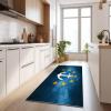 1.5 x 4 ft Rug Runners for Hallways Kitchen, Retro Stars Gradient Symbols Runner Rug Non Slip Washable Nautical Themes Long Runner Carpet - Soft Carpet for Hallways Kitchen Bedroom Bathroom Entryway view 3